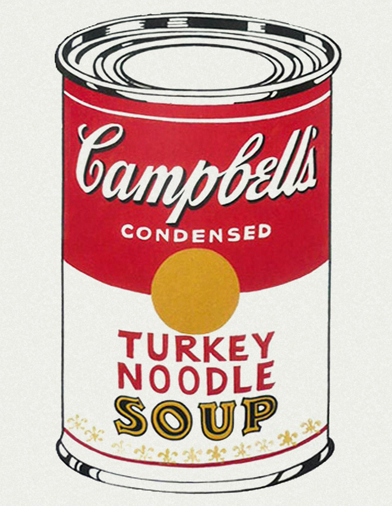 Andy Warhol Campbell’s Soup Cans (Turkey Noodle), 1962 Serigrafia su tela / silkscreen on canvas