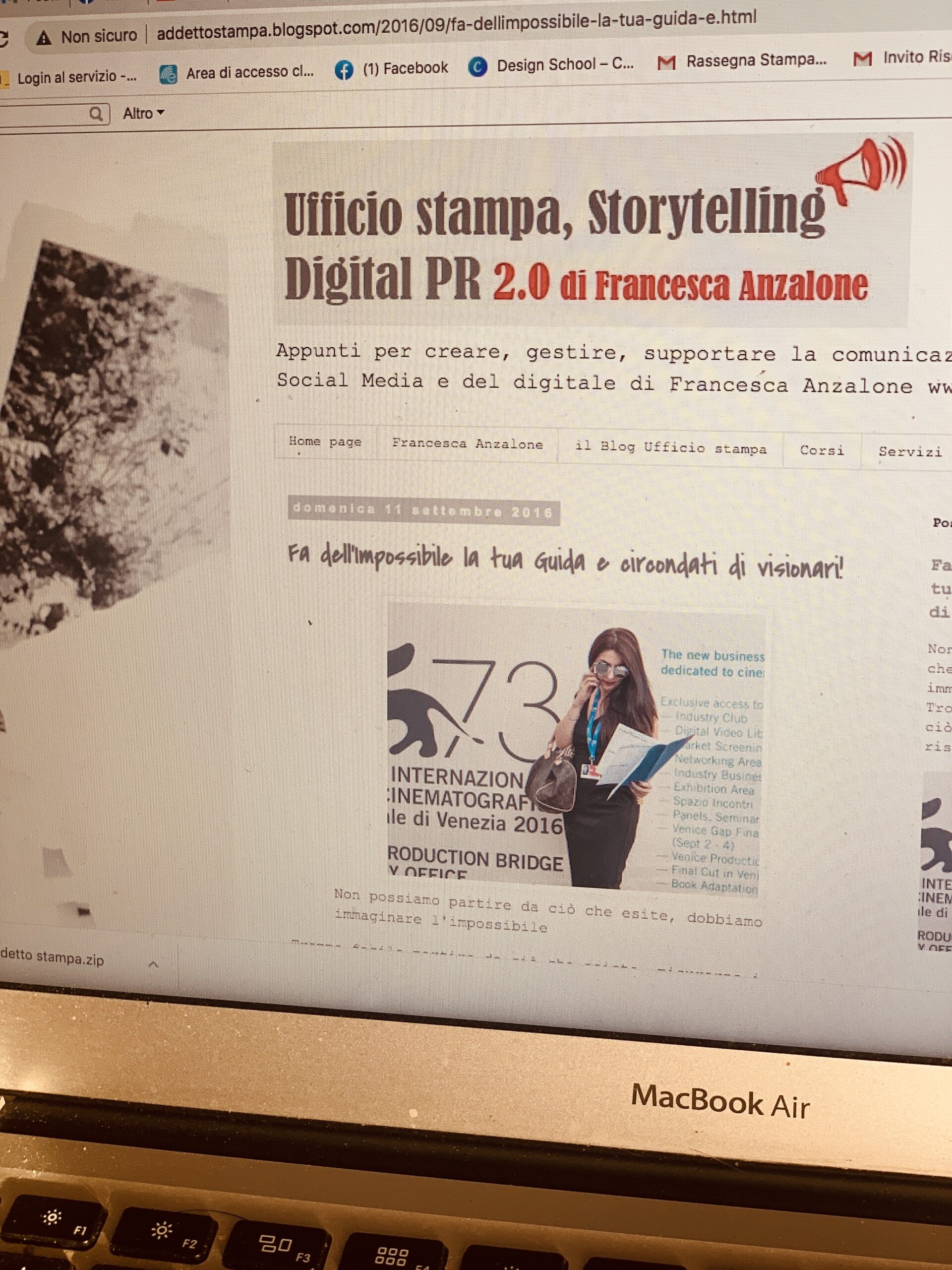 Addetto stampa Blogspost di Francesca Anzalone